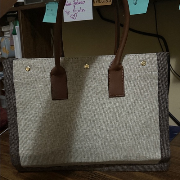 AAA Rive Gauche Beige and Brown Tote - Picture 3 of 7